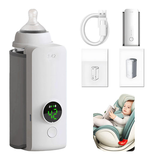 Portable Wireless Rechargeable Baby Bottle Warmer – USB Aufladung & Wärmeschutz für Milchflaschen 🍼✨