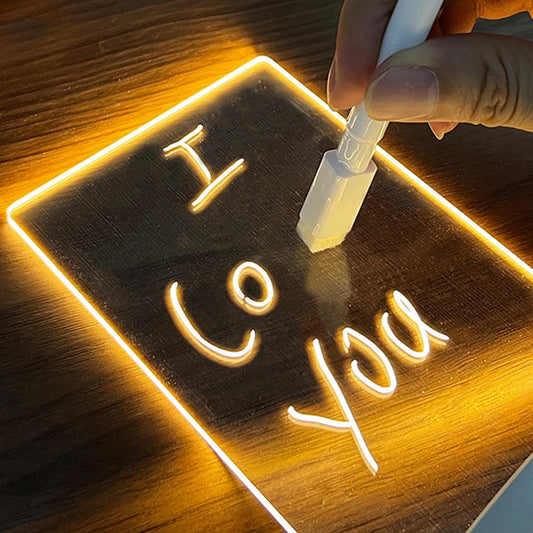 LED-Nachrichtenboard mit USB & Stift – Kreative Botschaften für Zuhause ✨🟡